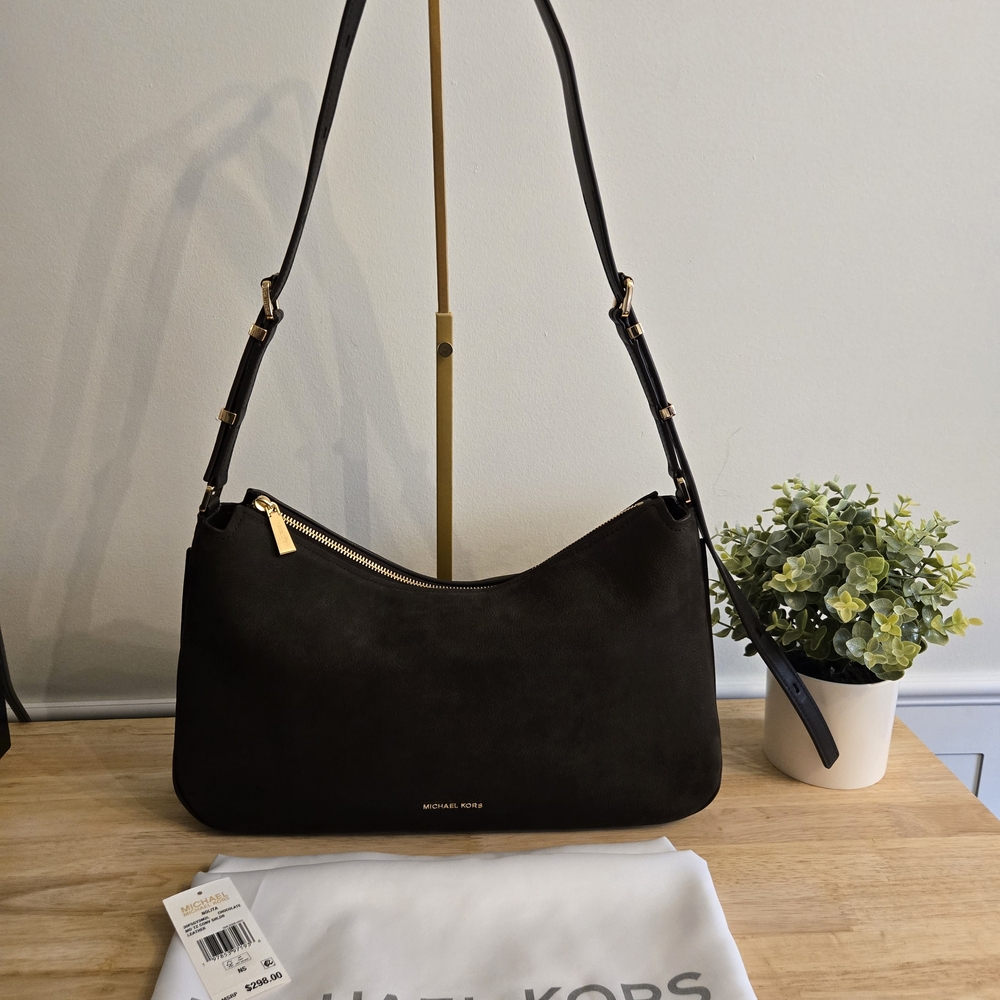 Michael Kors Nolita Medium - Chocolate Nubuck Suede